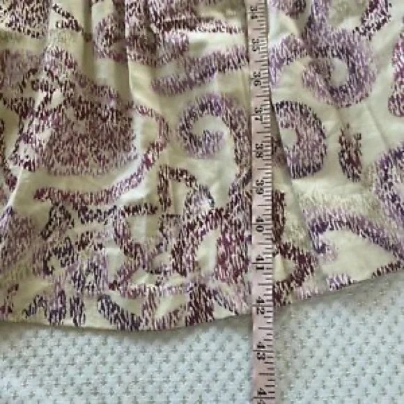 ❄️ Ann Taylor | LOFT Purple/Cream Cotton Sundress Size 0 - Picture 9 of 11